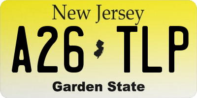 NJ license plate A26TLP