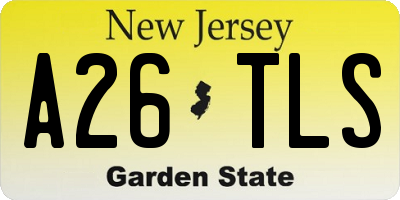 NJ license plate A26TLS