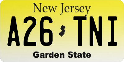 NJ license plate A26TNI