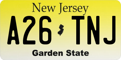 NJ license plate A26TNJ
