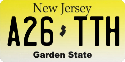 NJ license plate A26TTH