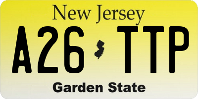 NJ license plate A26TTP
