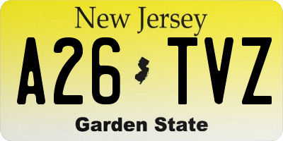 NJ license plate A26TVZ