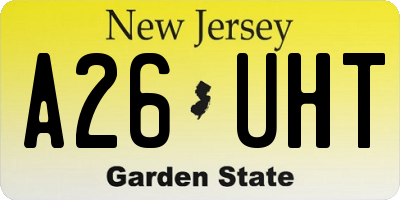 NJ license plate A26UHT