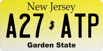 NJ license plate A27ATP