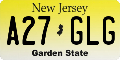 NJ license plate A27GLG