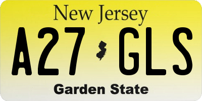 NJ license plate A27GLS