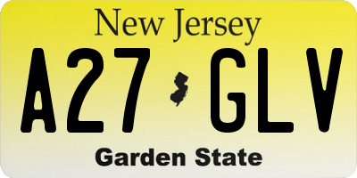 NJ license plate A27GLV