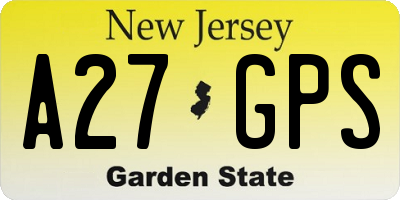 NJ license plate A27GPS