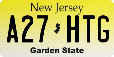 NJ license plate A27HTG