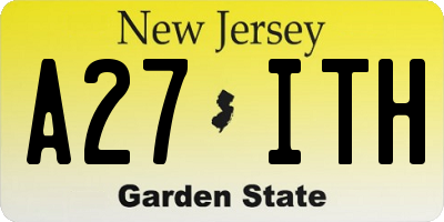 NJ license plate A27ITH