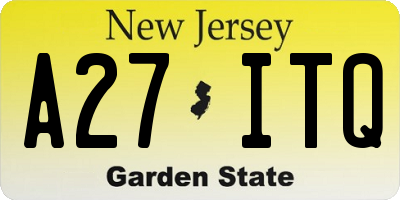 NJ license plate A27ITQ