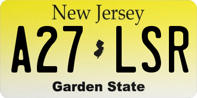 NJ license plate A27LSR