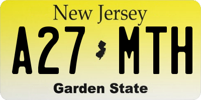 NJ license plate A27MTH