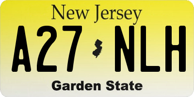 NJ license plate A27NLH