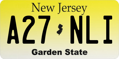 NJ license plate A27NLI