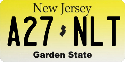 NJ license plate A27NLT