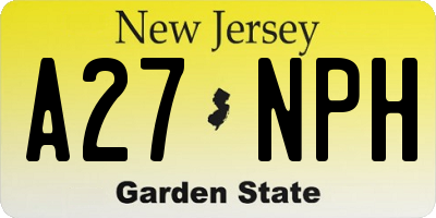 NJ license plate A27NPH