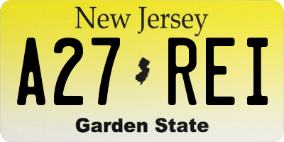 NJ license plate A27REI