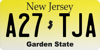 NJ license plate A27TJA