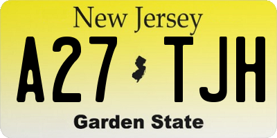 NJ license plate A27TJH