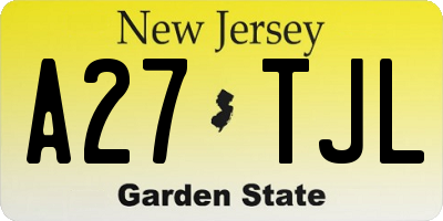 NJ license plate A27TJL