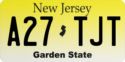 NJ license plate A27TJT