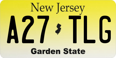 NJ license plate A27TLG