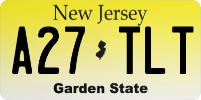 NJ license plate A27TLT