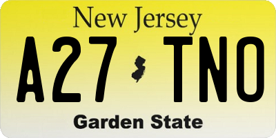 NJ license plate A27TNO