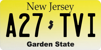 NJ license plate A27TVI
