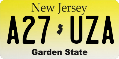 NJ license plate A27UZA