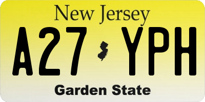 NJ license plate A27YPH