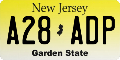 NJ license plate A28ADP