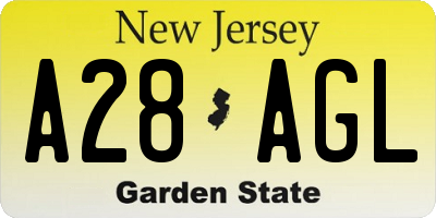 NJ license plate A28AGL