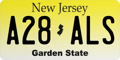 NJ license plate A28ALS