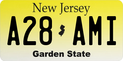NJ license plate A28AMI