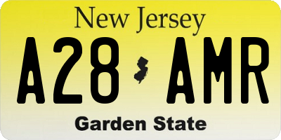 NJ license plate A28AMR
