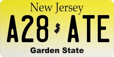 NJ license plate A28ATE