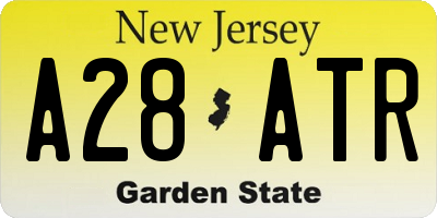 NJ license plate A28ATR