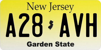 NJ license plate A28AVH