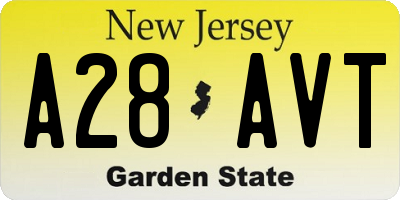 NJ license plate A28AVT