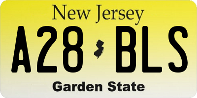 NJ license plate A28BLS