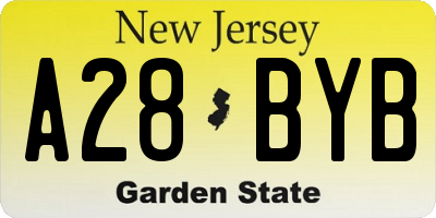 NJ license plate A28BYB