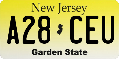 NJ license plate A28CEU