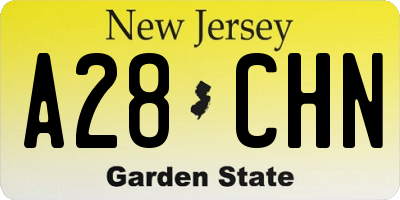 NJ license plate A28CHN