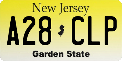NJ license plate A28CLP