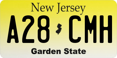 NJ license plate A28CMH