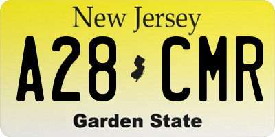 NJ license plate A28CMR