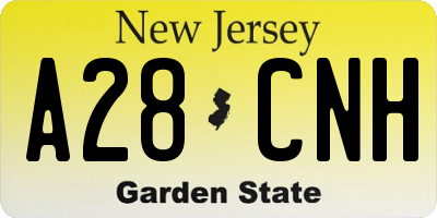 NJ license plate A28CNH